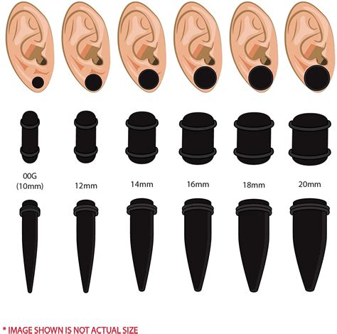 00 ear gauge size|00g gauges in ear.